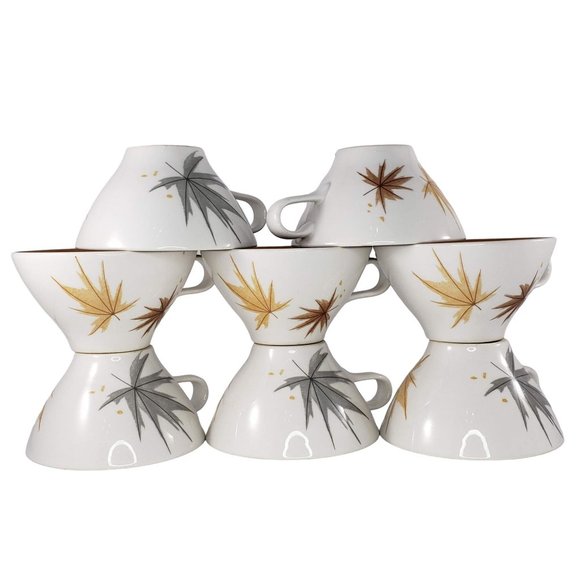 Iroquois Other - Iroquois Ben Seibel Harvest Time Tea Cups Set of 8 MCM 7.75"
